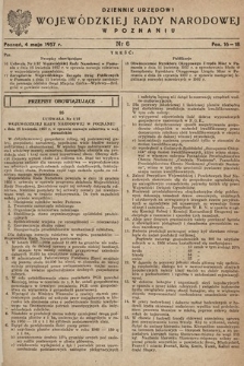 Dziennik Urzędowy Wojewódzkiej Rady Narodowej w Poznaniu. 1957, nr 6