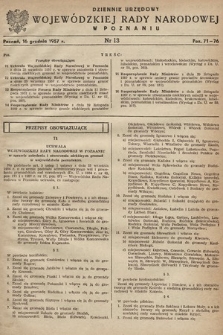 Dziennik Urzędowy Wojewódzkiej Rady Narodowej w Poznaniu. 1957, nr 13