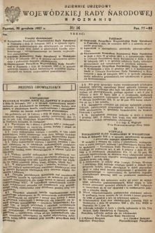 Dziennik Urzędowy Wojewódzkiej Rady Narodowej w Poznaniu. 1957, nr 14