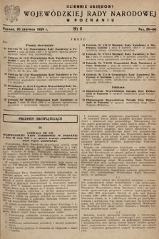 Dziennik Urzędowy Wojewódzkiej Rady Narodowej w Poznaniu. 1959, nr 6
