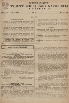 Dziennik Urzędowy Wojewódzkiej Rady Narodowej w Poznaniu. 1959, nr 7