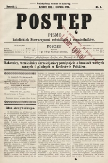 Postęp : pismo katolickich stowarzyszeń robotników i rzemieślników. 1905, nr 9