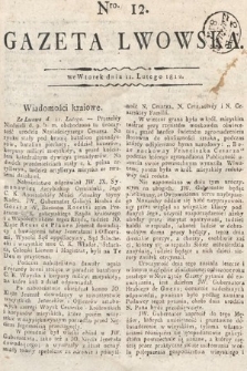 Gazeta Lwowska. 1812, nr 12