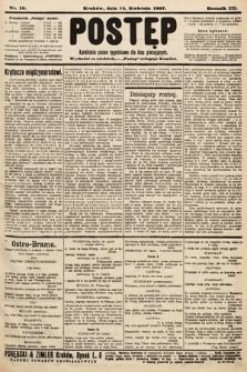 Postęp : katolickie pismo tygodniowe dla klas pracujących. 1907, nr 15