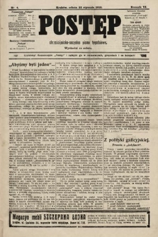 Postęp : chrześcijańsko-socjalne pismo tygodniowe. 1910, nr 4