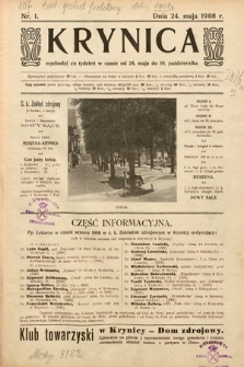 Krynica. 1908, nr 1
