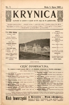 Krynica. 1908, nr 7
