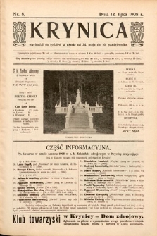 Krynica. 1908, nr 8