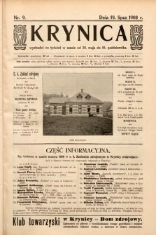 Krynica. 1908, nr 9