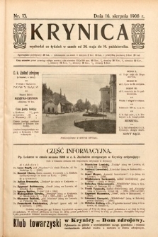 Krynica. 1908, nr 13