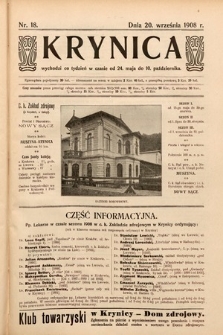 Krynica. 1908, nr 18