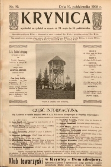 Krynica. 1908, nr 19