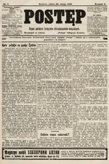 Postęp : organ polskich związków chrześcijańsko-socyalnych. 1909, nr 8