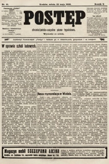 Postęp : chrześcijańsko-socyalne pismo tygodniowe. 1909, nr 21