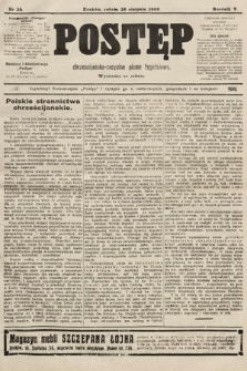 Postęp : chrześcijańsko-socyalne pismo tygodniowe. 1909, nr 35
