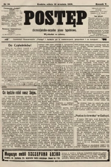 Postęp : chrześcijańsko-socyalne pismo tygodniowe. 1909, nr 38