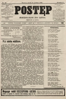 Postęp : chrześcijańsko-socyalne pismo tygodniowe. 1909, nr 52