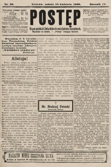 Postęp : organ polskich związków chrześcijańsko-socyalnych. 1908, nr 29