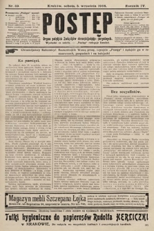 Postęp : organ polskich związków chrześcijańsko-socyalnych. 1908, nr 49