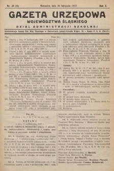 Gazeta Urzędowa Województwa Śląskiego. Dział Administracji Szkolnej. 1933, nr 39 (11)