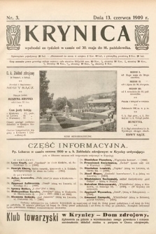 Krynica. 1909, nr 3