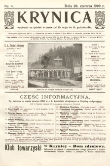 Krynica. 1909, nr 4