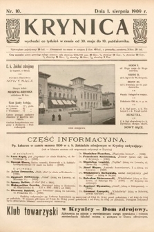 Krynica. 1909, nr 10