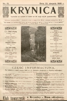 Krynica. 1909, nr 13