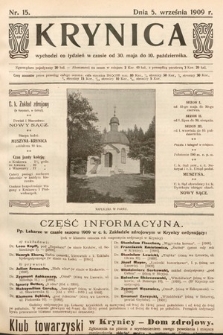 Krynica. 1909, nr 15