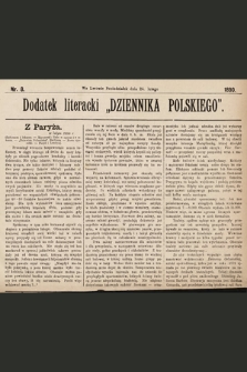 Dodatek Literacki „Dziennika Polskiego”. 1890, nr 8