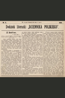 Dodatek Literacki „Dziennika Polskiego”. 1890, nr 9