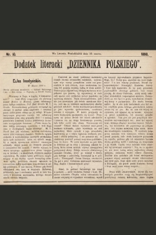 Dodatek Literacki „Dziennika Polskiego”. 1890, nr 10