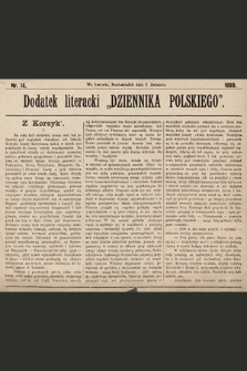 Dodatek Literacki „Dziennika Polskiego”. 1890, nr 14