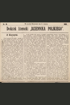 Dodatek Literacki „Dziennika Polskiego”. 1890, nr 16