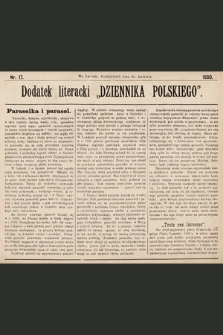 Dodatek Literacki „Dziennika Polskiego”. 1890, nr 17