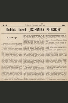 Dodatek Literacki „Dziennika Polskiego”. 1890, nr 19