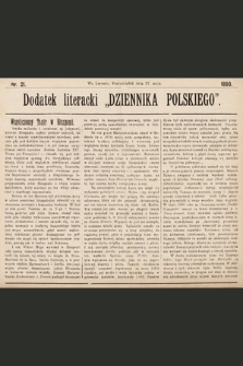 Dodatek Literacki „Dziennika Polskiego”. 1890, nr 21