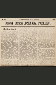 Dodatek Literacki „Dziennika Polskiego”. 1890, nr 43