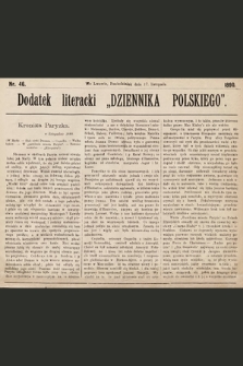 Dodatek Literacki „Dziennika Polskiego”. 1890, nr 46