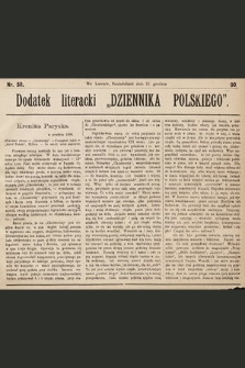 Dodatek Literacki „Dziennika Polskiego”. 1890, nr 50