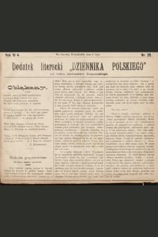 Dodatek Literacki „Dziennika Polskiego”. 1894, nr 26