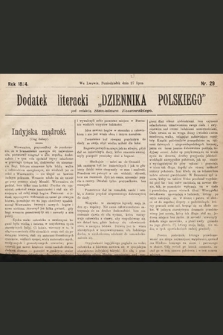 Dodatek Literacki „Dziennika Polskiego”. 1894, nr 29