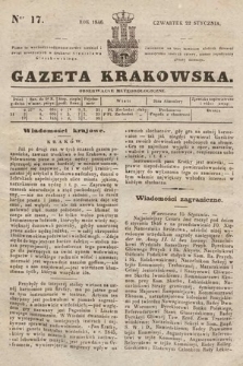 Gazeta Krakowska. 1846, nr 17