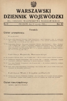 Warszawski Dziennik Wojewódzki : dla obszaru Województwa Warszawskiego. 1948, nr 17