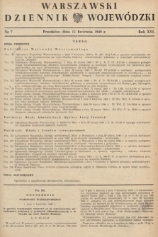 Warszawski Dziennik Wojewódzki. 1949, nr 7