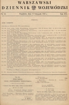 Warszawski Dziennik Wojewódzki. 1949, nr 22