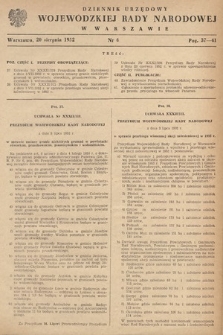 Dziennik Urzędowy Wojewódzkiej Rady Narodowej w Warszawie. 1952, nr 6