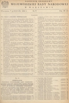 Dziennik Urzędowy Wojewódzkiej Rady Narodowej w Warszawie. 1954, nr 9