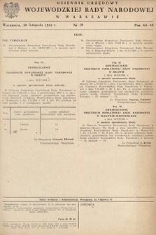 Dziennik Urzędowy Wojewódzkiej Rady Narodowej w Warszawie. 1954, nr 10