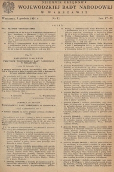 Dziennik Urzędowy Wojewódzkiej Rady Narodowej w Warszawie. 1954, nr 11